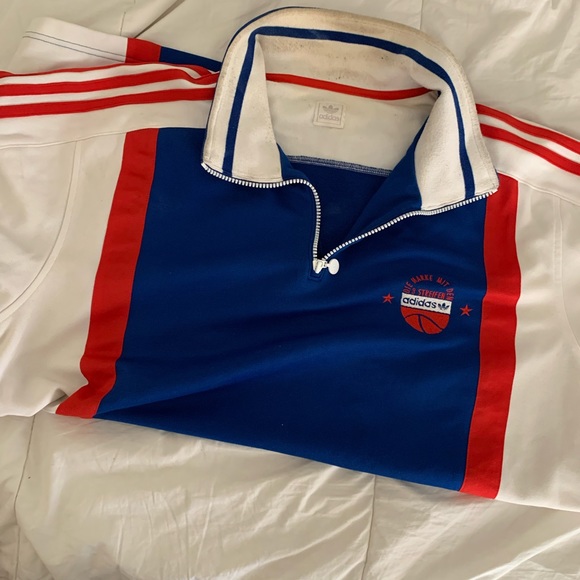 Adidas Vintage Basketball Warm Up 1/4 Zip Up - Picture 2 of 4